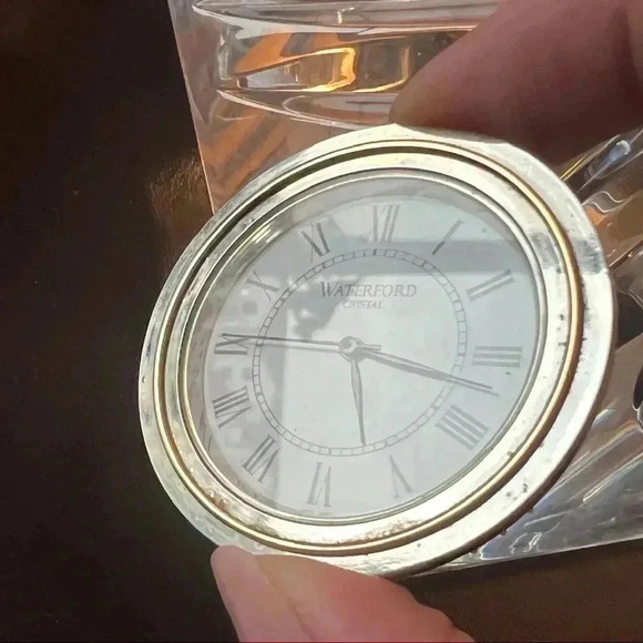 Waterford Crystal Pyramid Clock Desk Clock Mantle Clock Piece - Picture 9 of 10